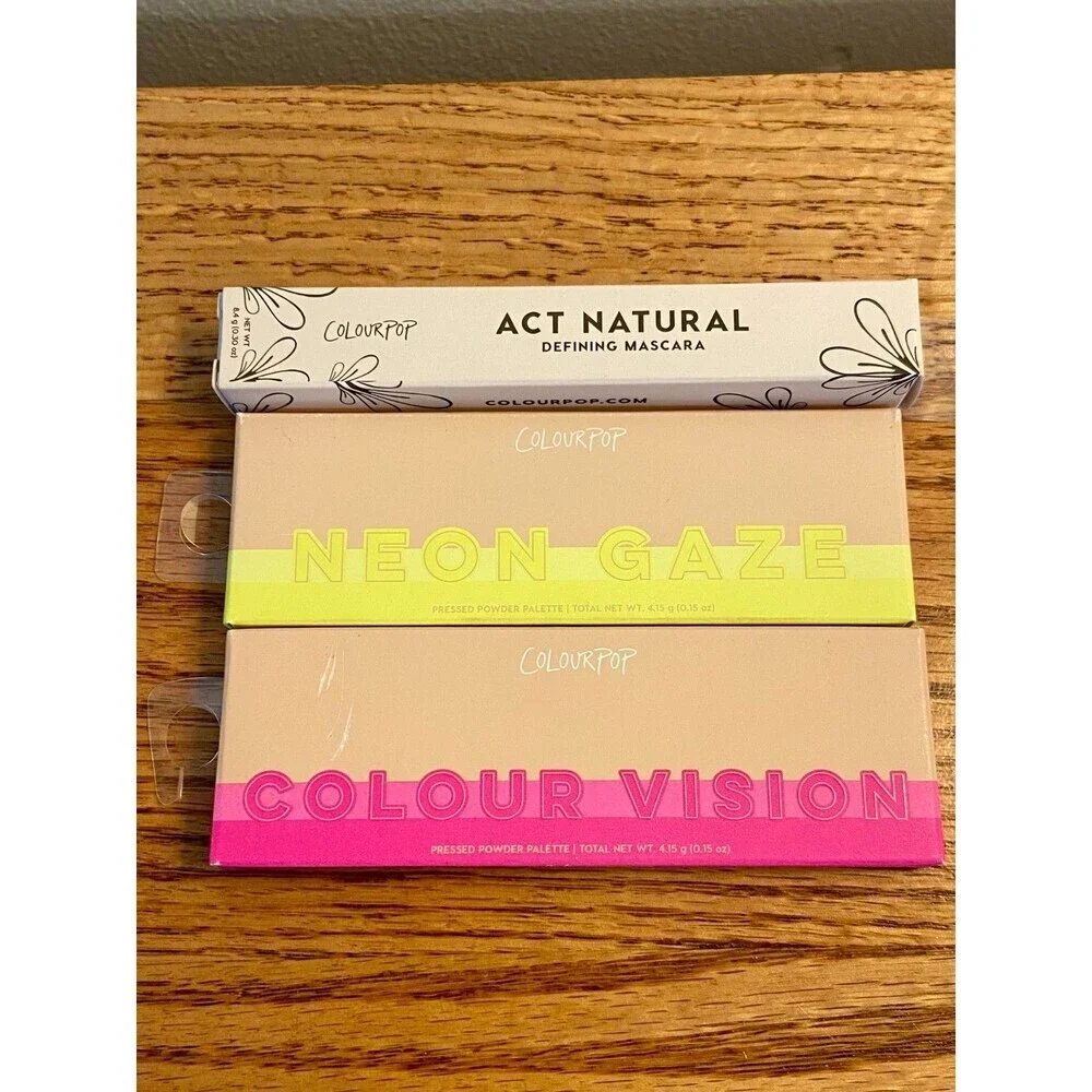 COLOURPOP Eyeshadow Palettes Masc (3) Neon Gaze & Colour Vision Set- NIB Shimmer
